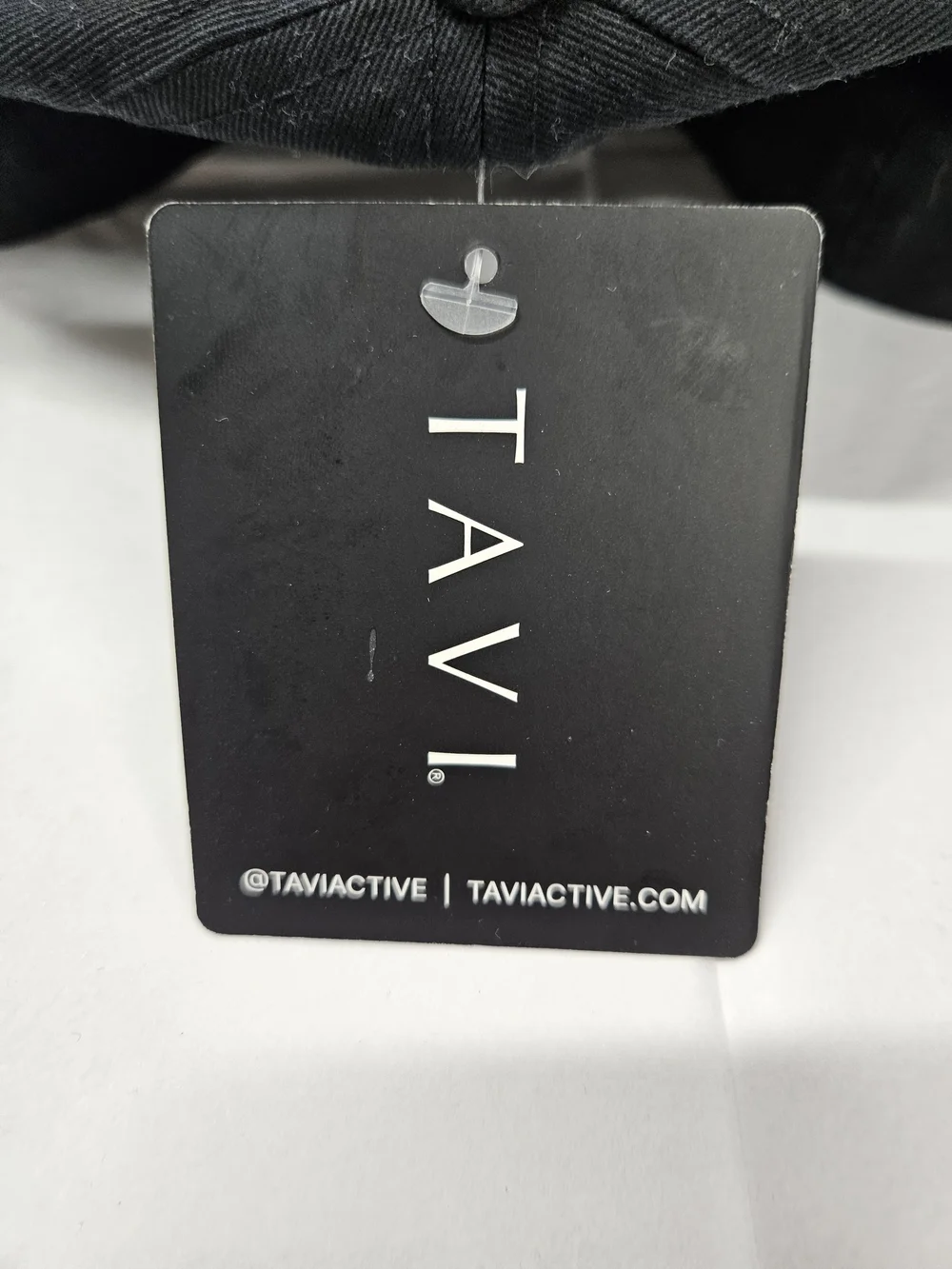 TAVI Black Embroidered Logo Adjustable Dad Cap NWT
